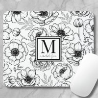 Floral Pattern Personalised Feminine Monogram