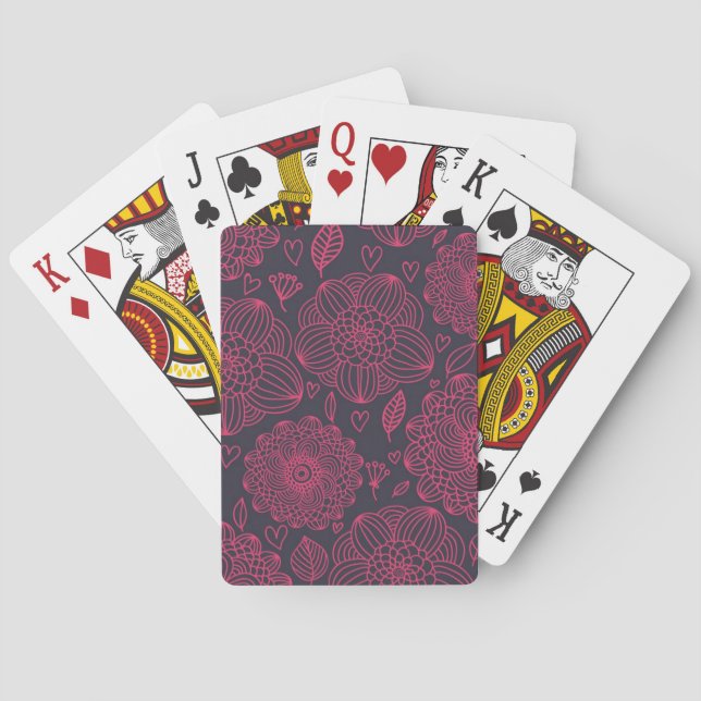 Floral Pattern Playing Cards (Back)