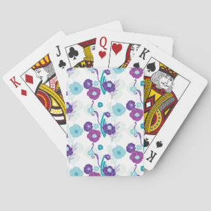 Floral pattern playing cards