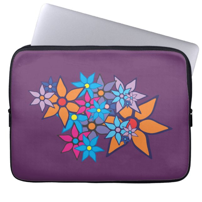 Floral Pattern Pop Art #2 Laptop Sleeve (Front)