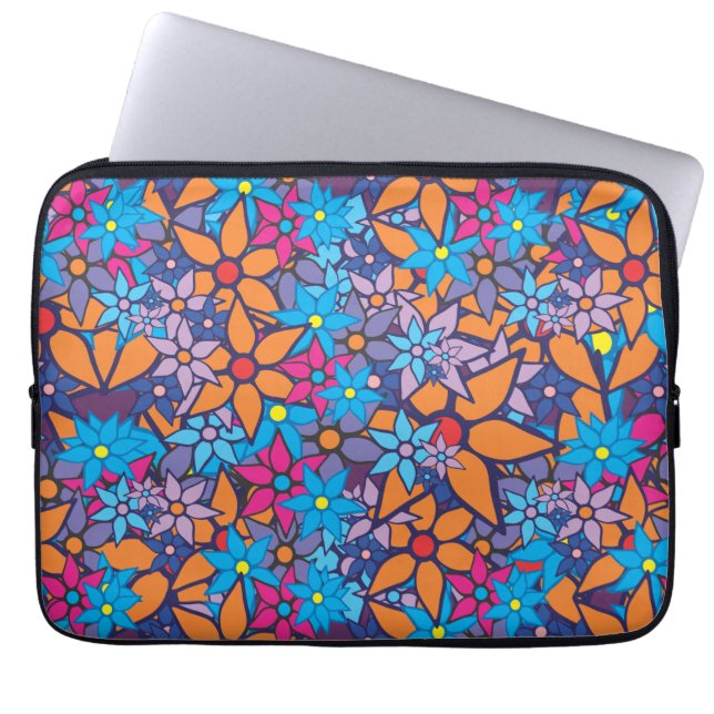 Floral Pattern Pop Art #3 Laptop Sleeve (Front)