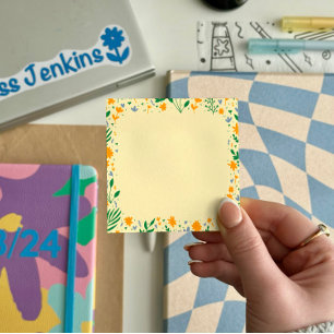 Floral Pattern Post-It Notes / Seamless Pattern