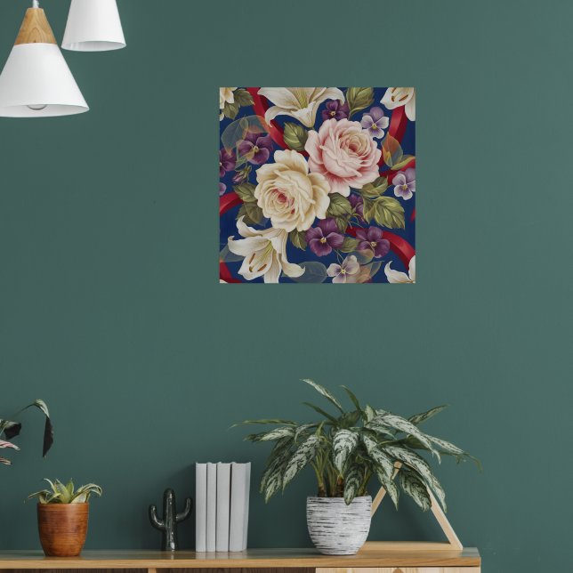 Floral Pattern Poster (Living Room 1)
