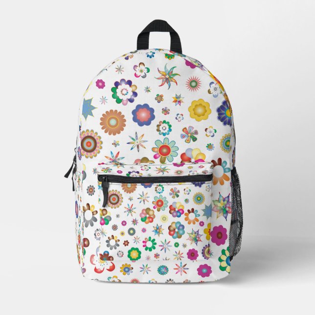 Floral Pattern Printed Backpack (Front)