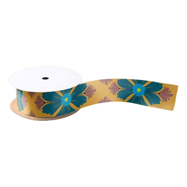 Floral Pattern Ribbon Satin Ribbon (Spool)
