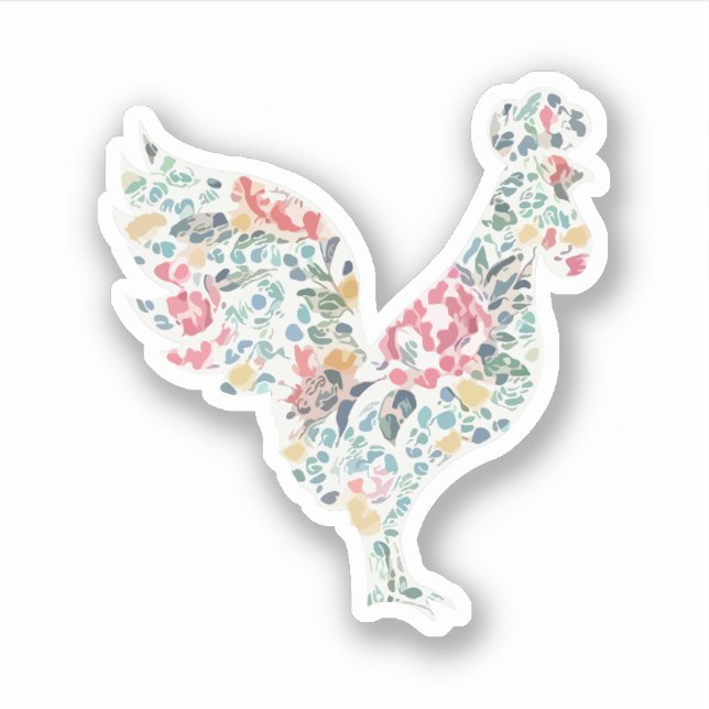 Floral Pattern Rooster Design (Front)