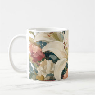 floral pattern roses coffee mug