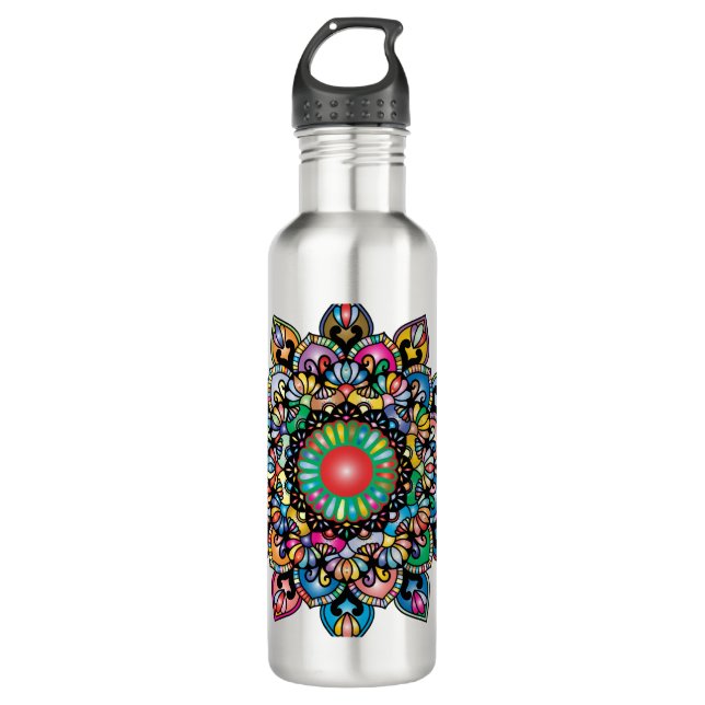 Floral Pattern Royalty 710 Ml Water Bottle (Front)