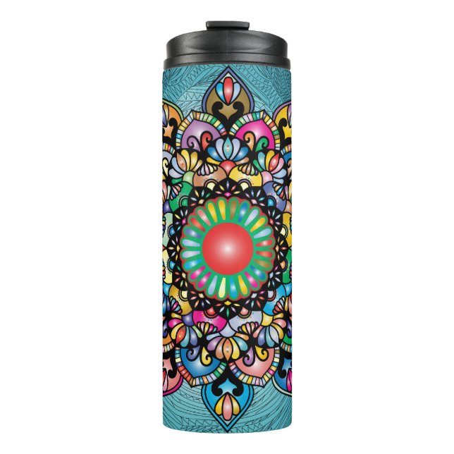 Floral Pattern Royalty Thermal Tumbler (Front)