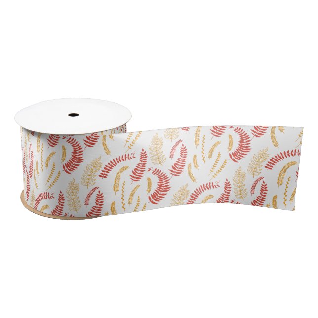 Floral pattern satin ribbon (Spool)