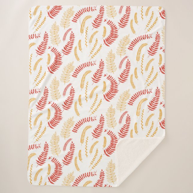 Floral pattern sherpa blanket (Front)