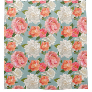 Floral Pattern Shower Curtain