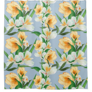 Floral Pattern Shower Curtain