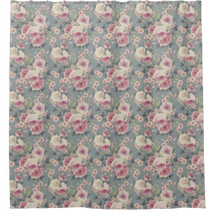 Floral Pattern Shower Curtain