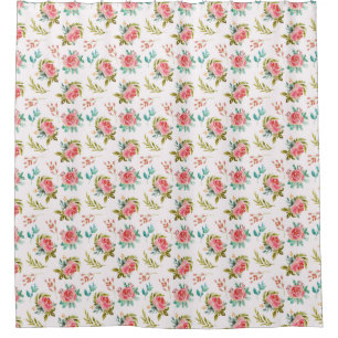 Floral Pattern Shower Curtain