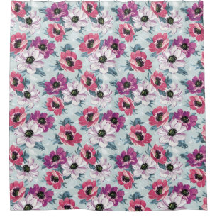 Floral Pattern Shower Curtain