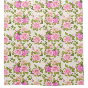 Floral Pattern Shower Curtain