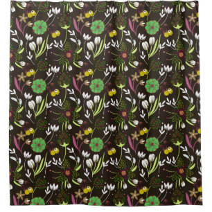 Floral Pattern Shower Curtain
