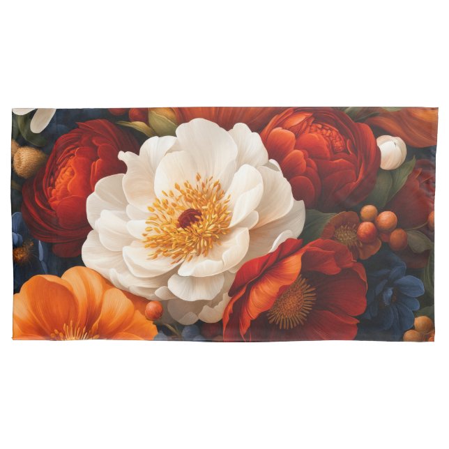 Floral Pattern Single King Pillowcase (Front)