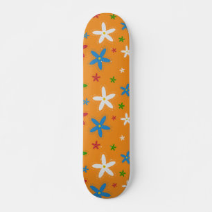 Floral Pattern Skateboard