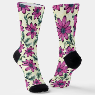 Floral pattern socks