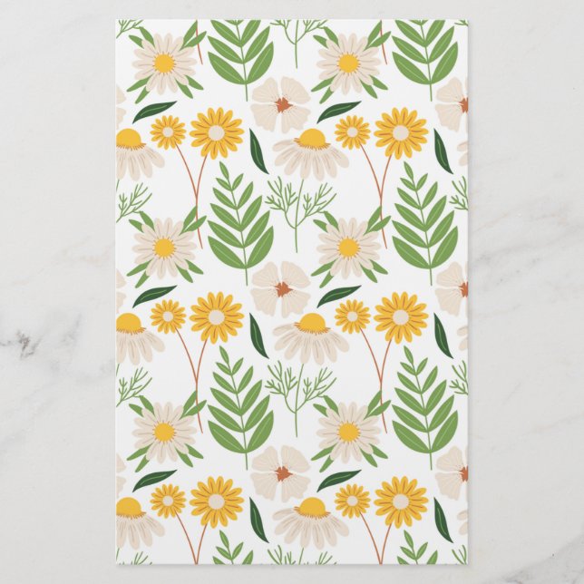 Floral Pattern Stationery (Front)