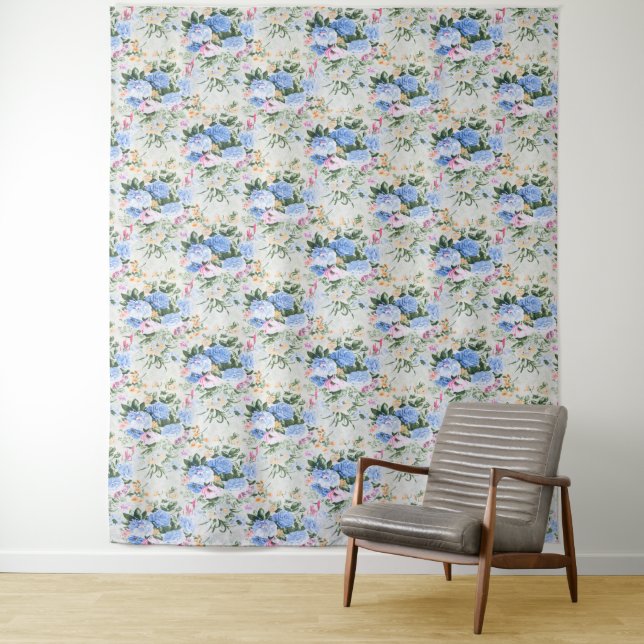 Floral pattern tapestry (In Situ)