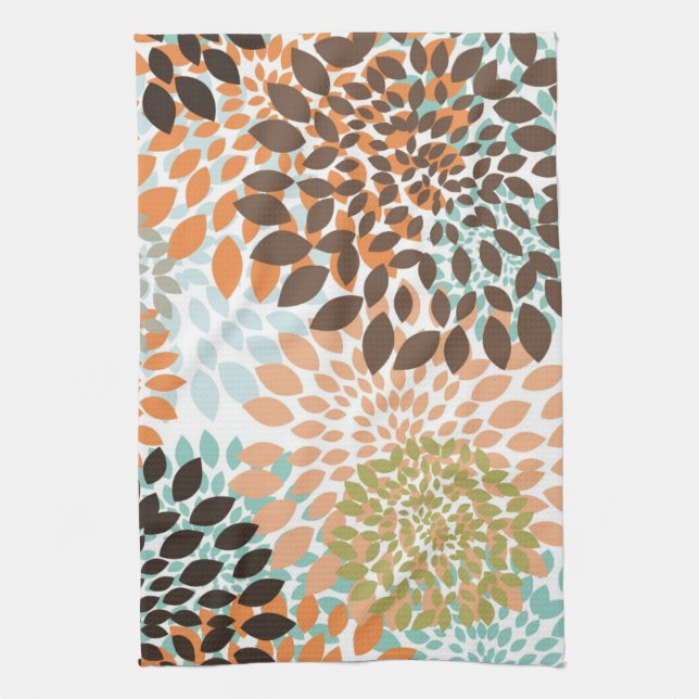 Floral Pattern Tea Towel (Vertical)