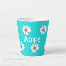 Floral pattern Teal Blue custom name
