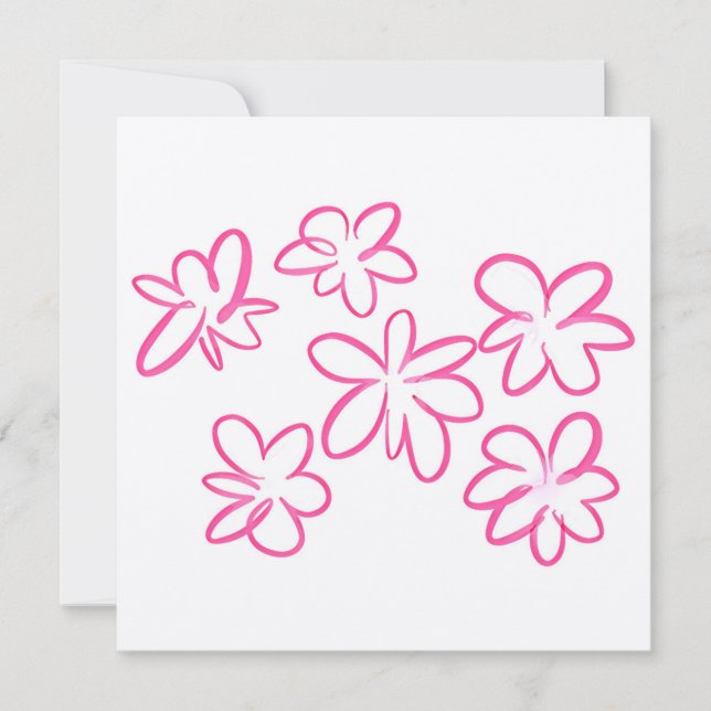 Floral pattern thank you card (Front)