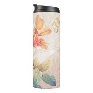 floral pattern thermal tumbler