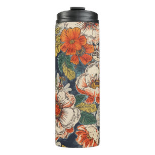 Floral Pattern Thermal Tumblers