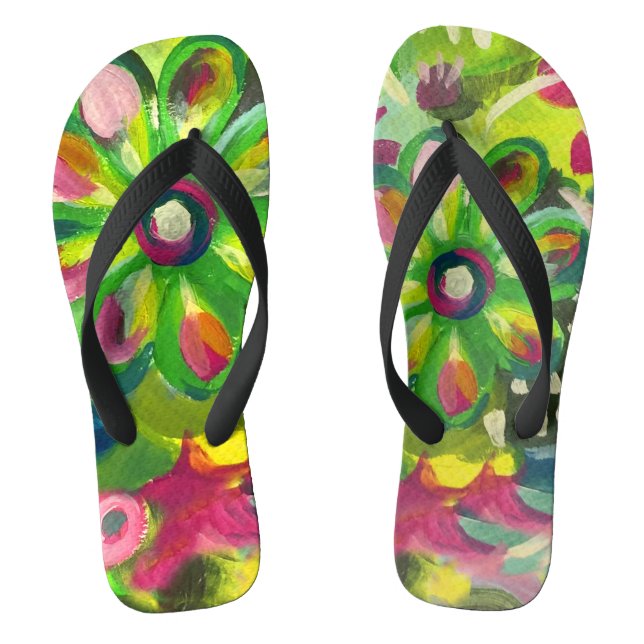 floral pattern  thongs (Footbed)