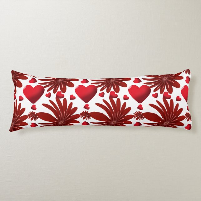 Floral pattern  throw blanket body cushion (Front)