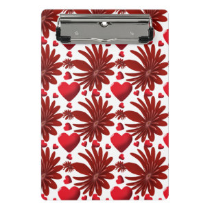 Floral pattern  throw blanket mini clipboard