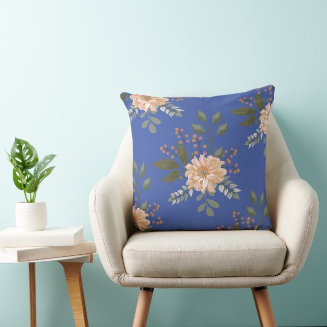 Floral Pattern - Throw Pillow (Chair)