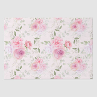 Floral pattern tissue paper