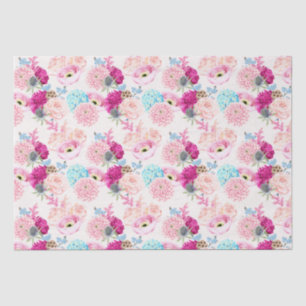 Floral pattern tissue paper