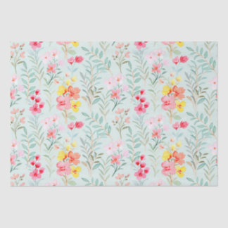 Floral pattern tissue paper