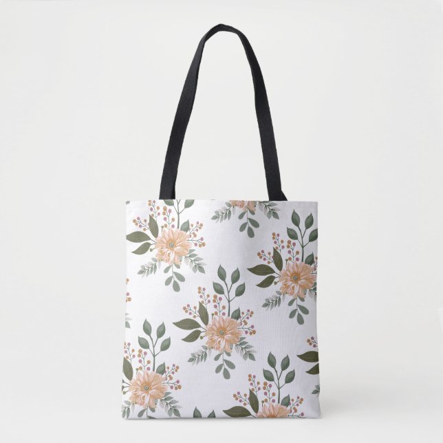 Floral Pattern Tote Bag (Front)