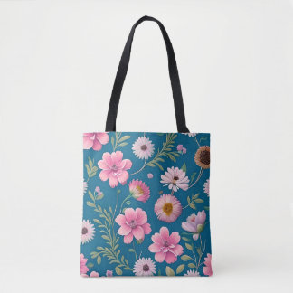 Floral Pattern Tote Bag