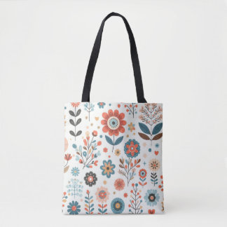 Floral Pattern Tote Bag - Stylish Design