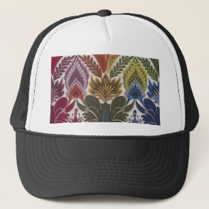 Floral pattern trucker hat