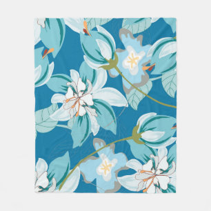 Floral pattern, versatile flower design. fleece blanket