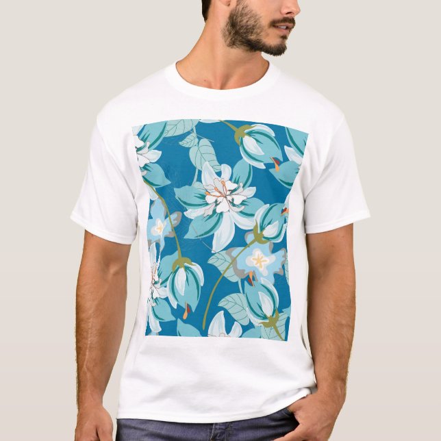 Floral pattern, versatile flower design. T-Shirt (Front)