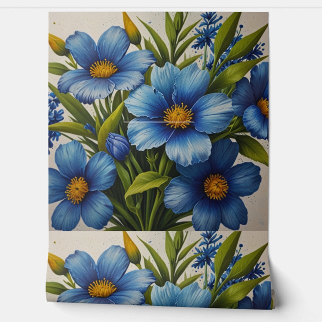 Floral Pattern  Wallpaper (Unrolling)