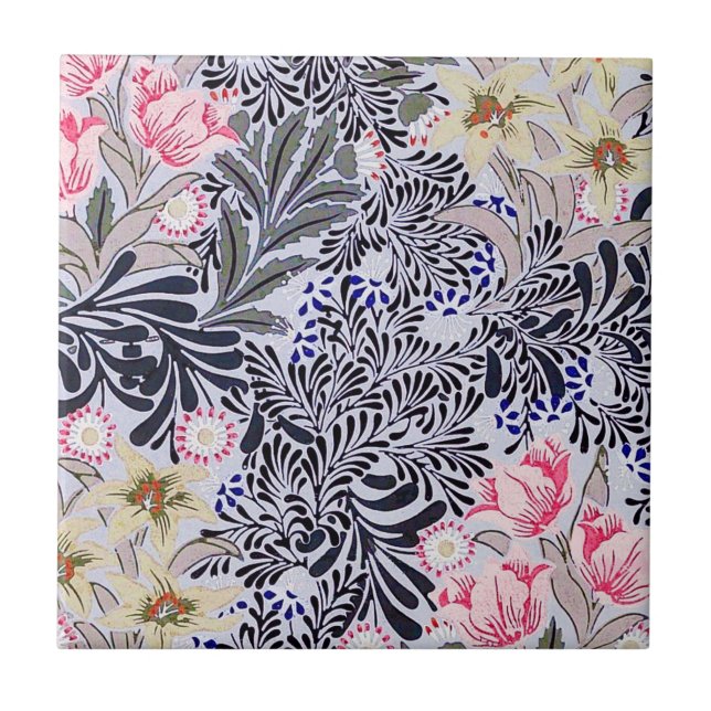 Floral Pattern, William Morris Ceramic Tile (Front)