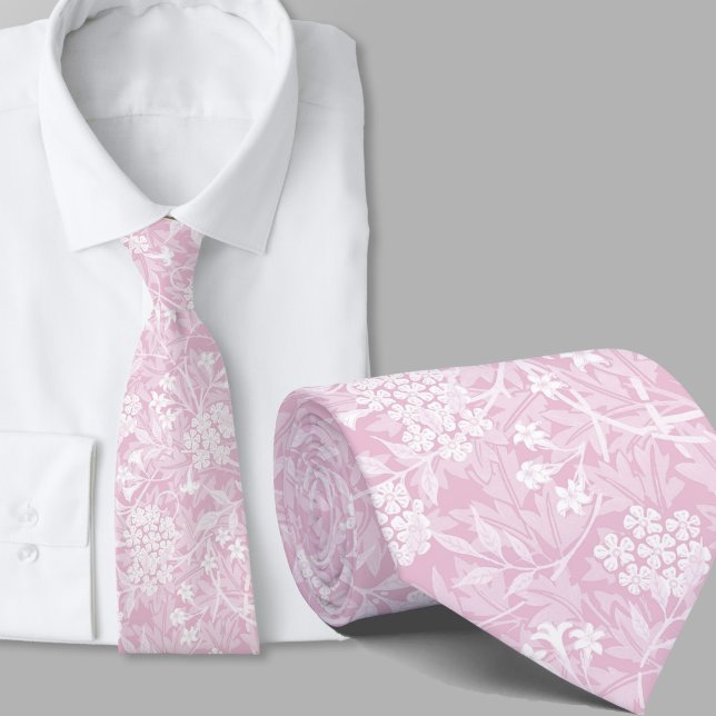 Floral pattern William Morris inspired light pink Tie (Creator Uploaded)