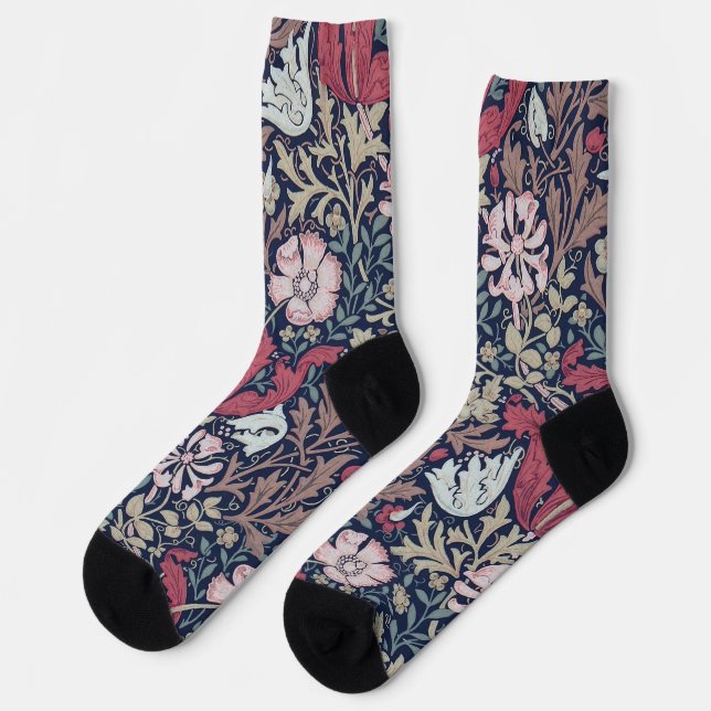 Floral Pattern, William Morris Socks (Left)