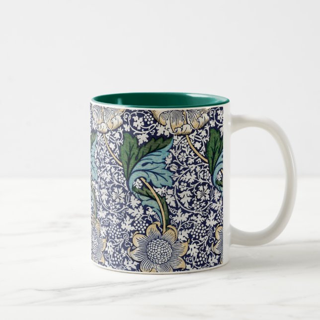 Floral Pattern - William Morris Two-Tone Coffee Mug (Right)